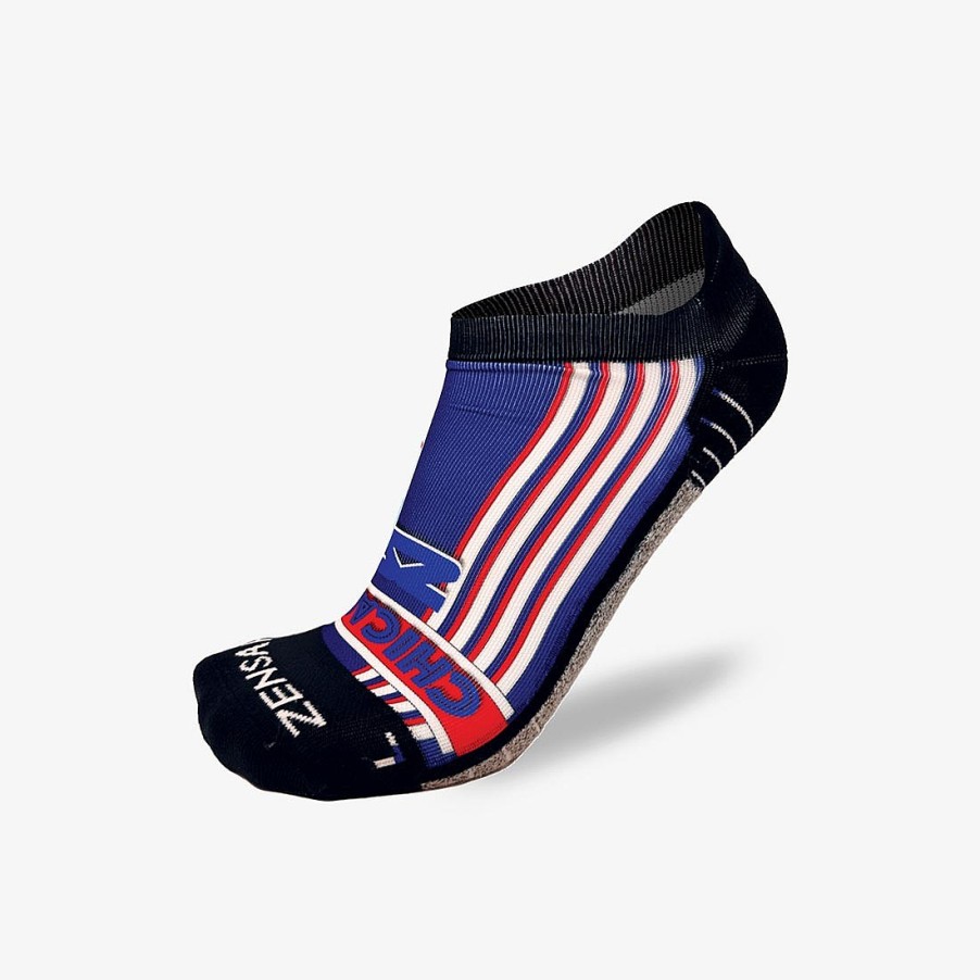 Limited Edition Zensah | Old School Chicago Running Socks (No Show) Navy