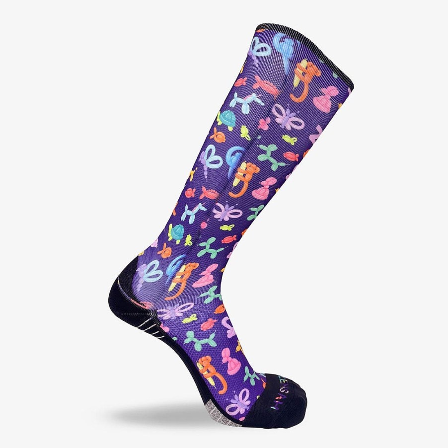 Limited Edition Zensah | Balloon Animals Compression Socks (Knee-High) Purple