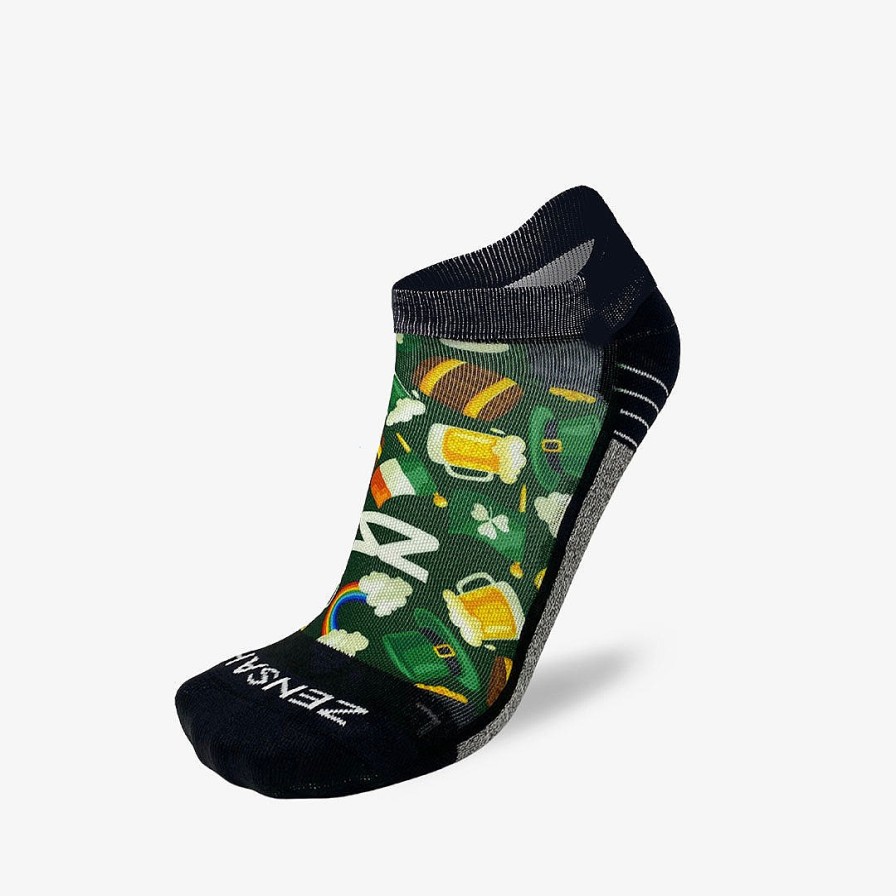 Men Zensah | Classic St. Patrick'S Running Socks (No Show) Green