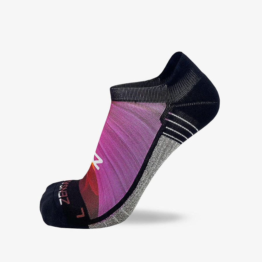 Limited Edition Zensah | Nature Canyon Running Socks (No Show) Hot Pink/Neon Orange