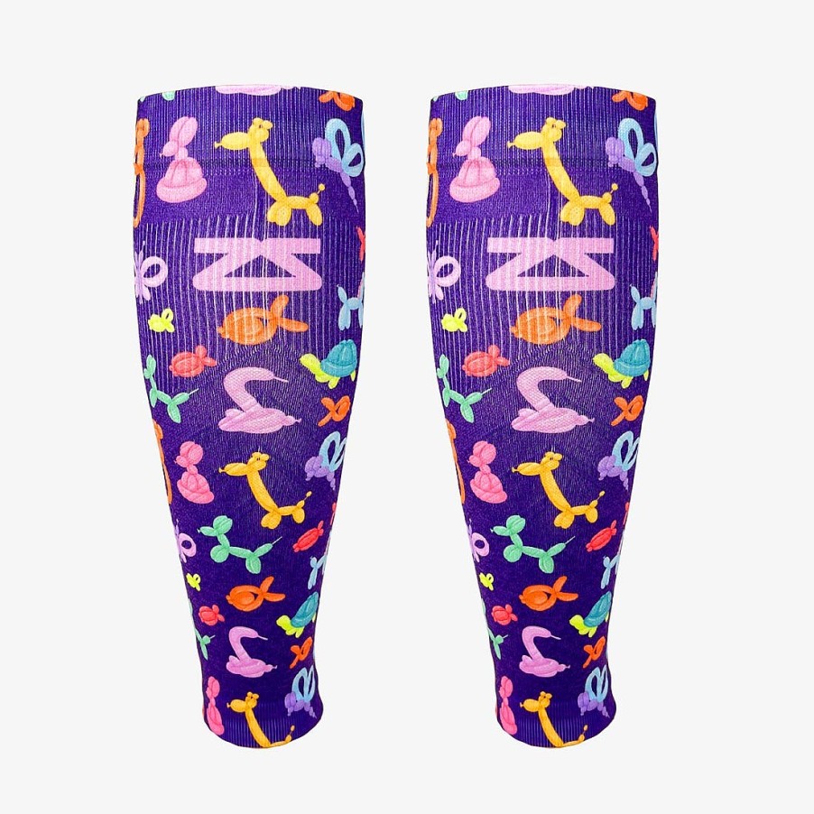 Men Zensah | Balloon Animals Compression Leg Sleeves Purple