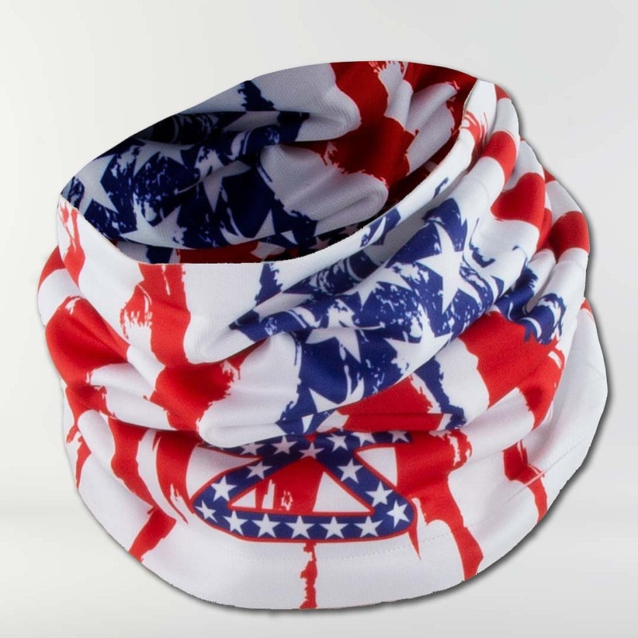 Women Zensah Accessories | Rugged Usa Flag Multi-Use Neck Gaiter & Headwear White