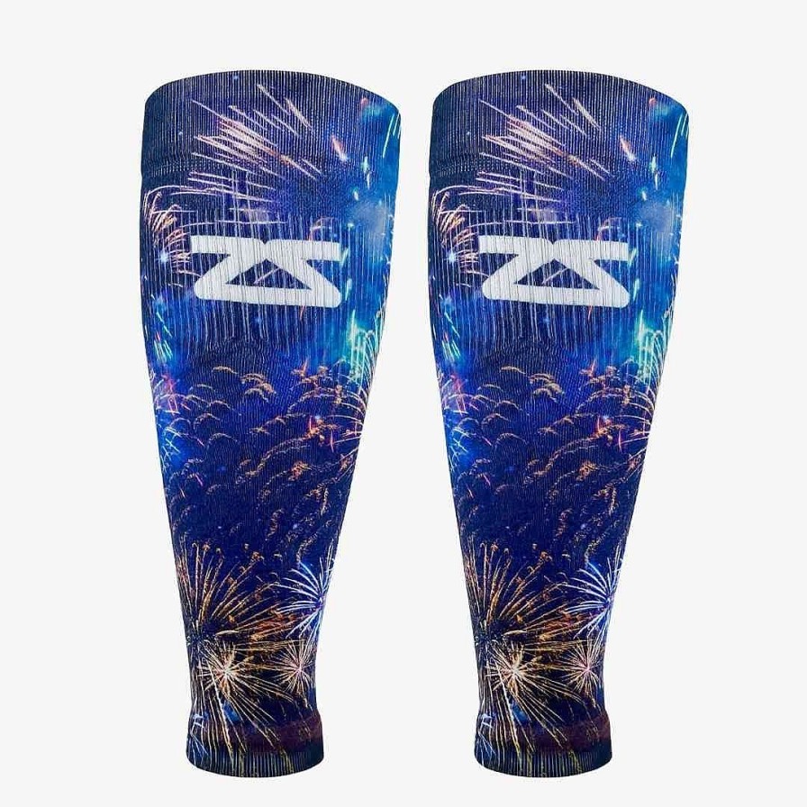 Limited Edition Zensah | Fireworks Compression Leg Sleeves Navy