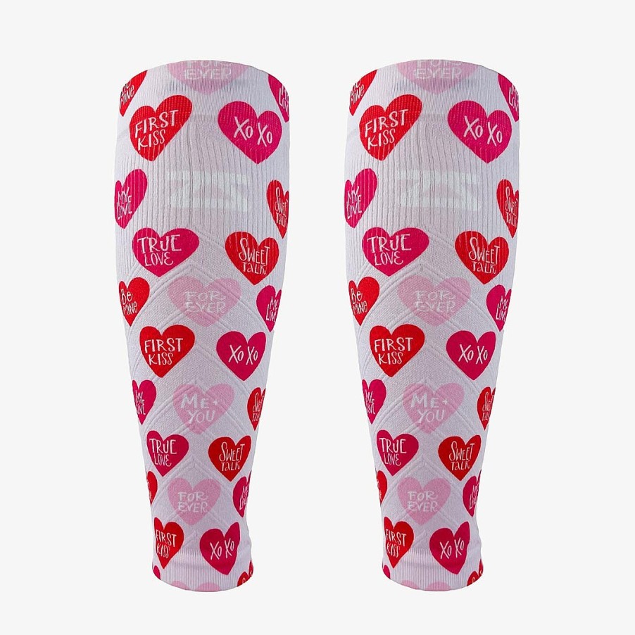 Limited Edition Zensah | Heart Phrases Compression Leg Sleeves Rosy