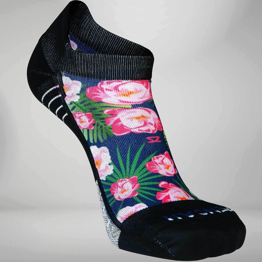 Limited Edition Zensah | Floral Socks (No-Show) Navy