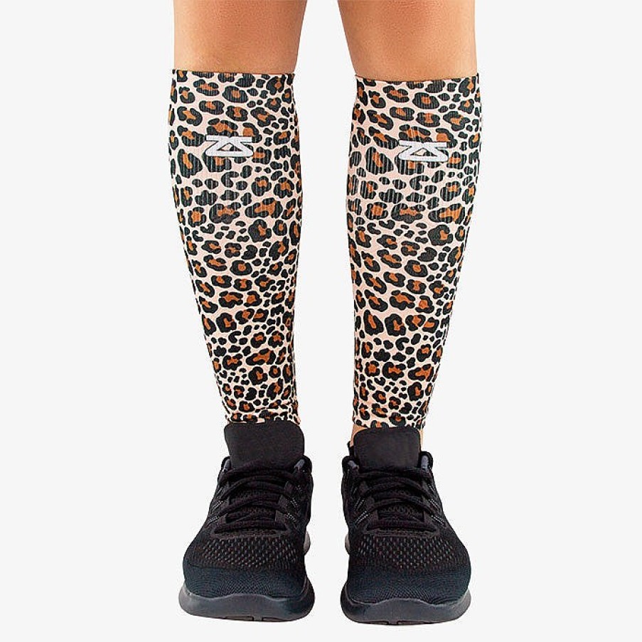 Limited Edition Zensah | Leopard Compression Leg Sleeves Beige