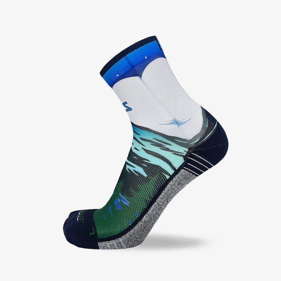 Limited Edition Zensah | Mountain Panorama Socks (Mini-Crew) Blues