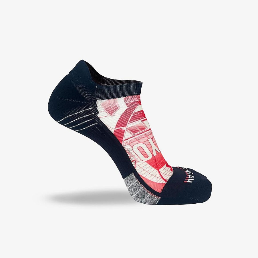 Limited Edition Zensah | Tokyo Street Running Socks (No Show) Red