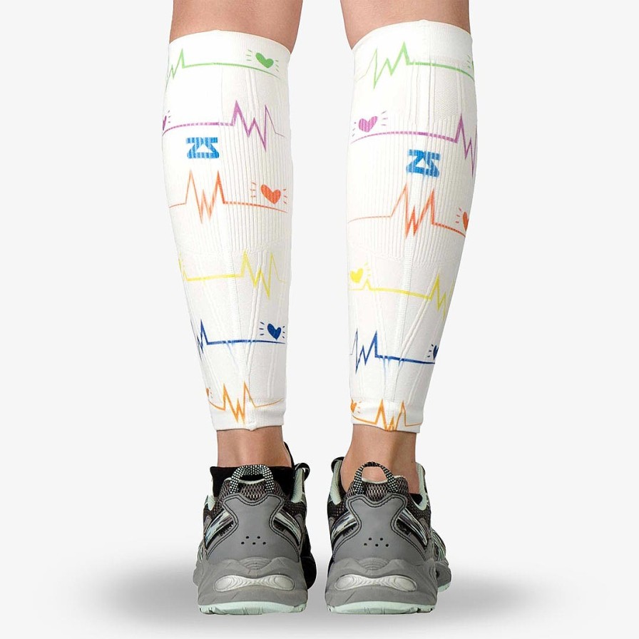 Limited Edition Zensah | Ekg Compression Leg Sleeves White