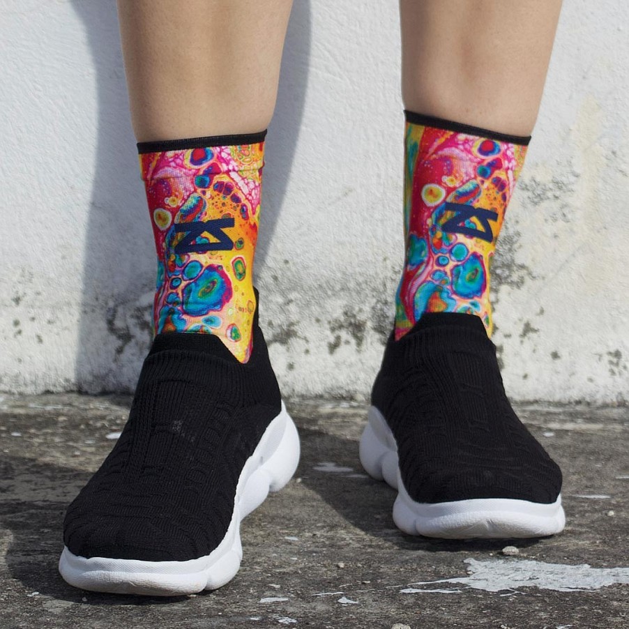 Men Zensah | Abstract Art Socks (Mini-Crew) Multi