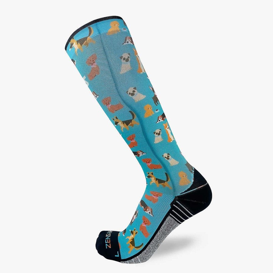 Limited Edition Zensah | Dogs Compression Socks (Knee-High) Teal