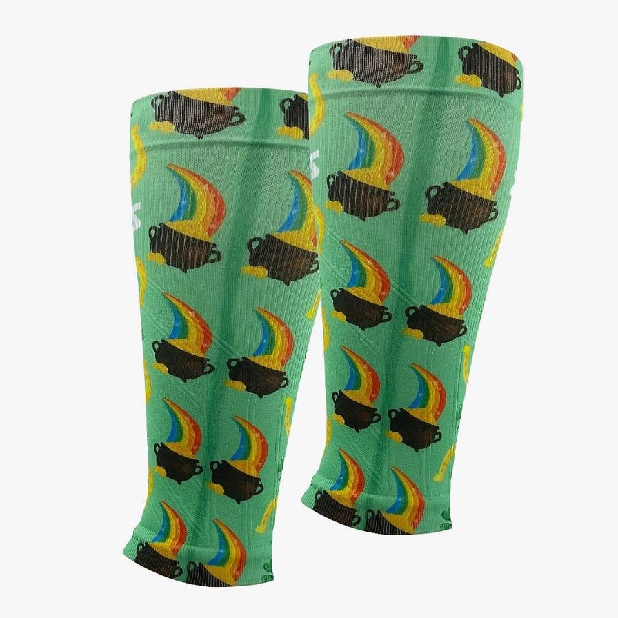 Limited Edition Zensah | Lucky St. Patrick'S Compression Leg Sleeves Green