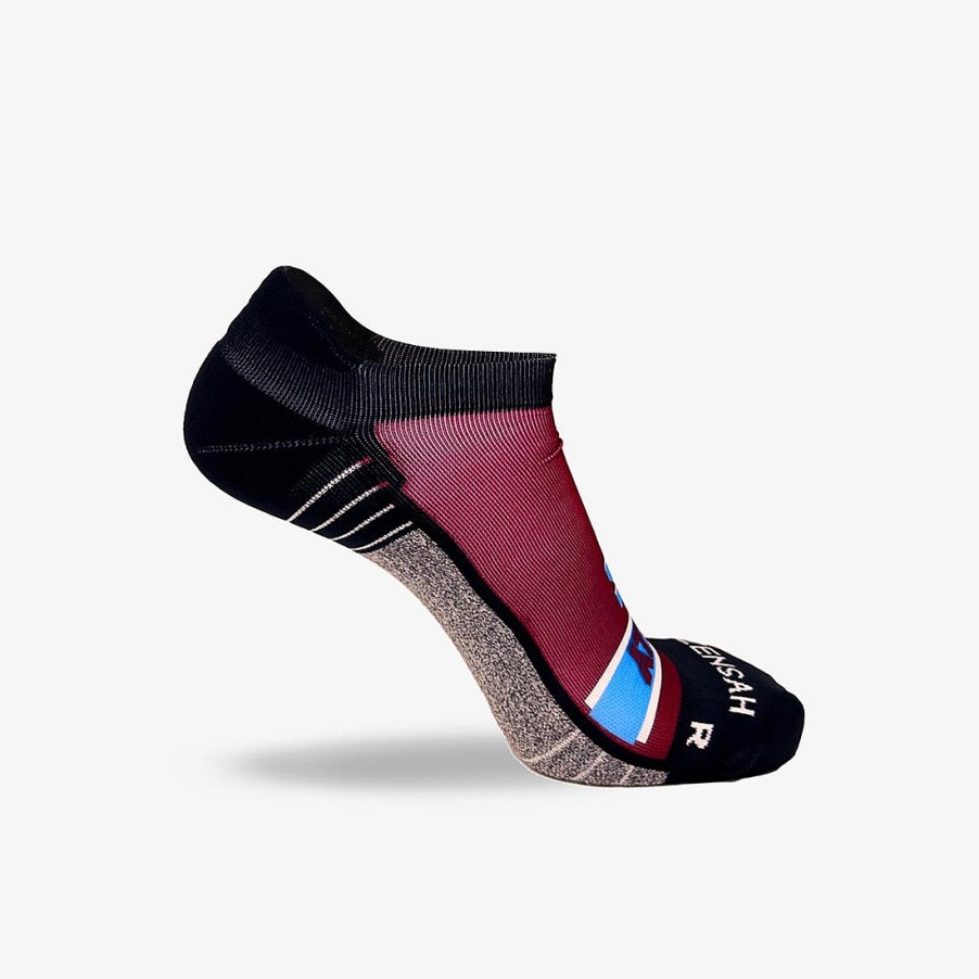 Limited Edition Zensah | Old School Philadelphia Running Socks (No Show) Wine