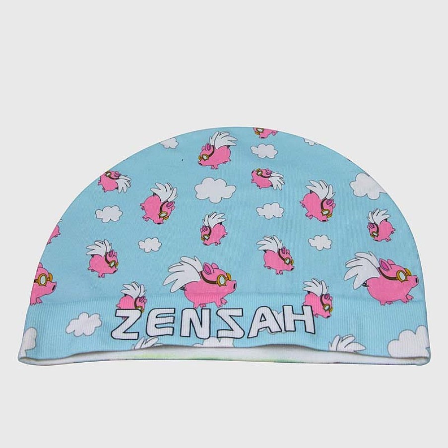 Limited Edition Zensah | Flying Pigs Skull Cap Beanie Sky Blue