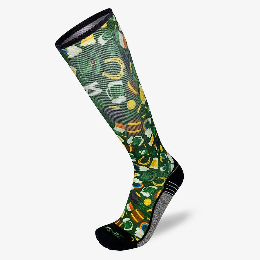 Men Zensah | Classic St. Patrick'S Compression Socks (Knee-High) Green