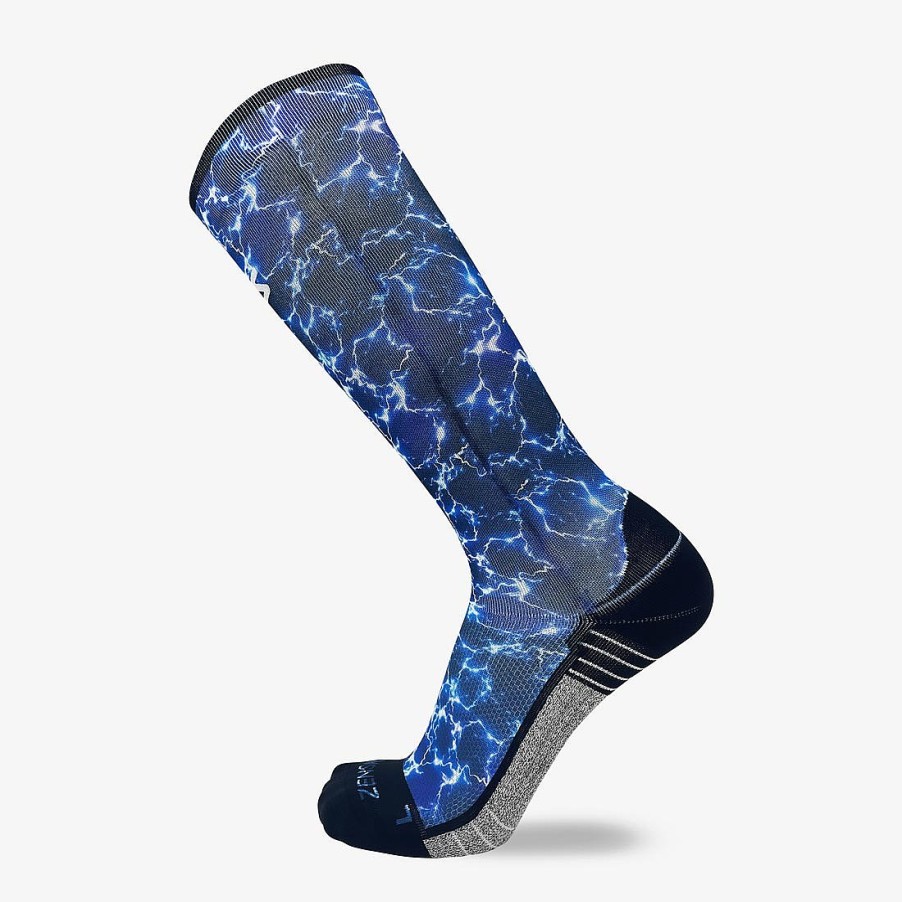 Limited Edition Zensah | Lightning Compression Socks (Knee-High) Navy