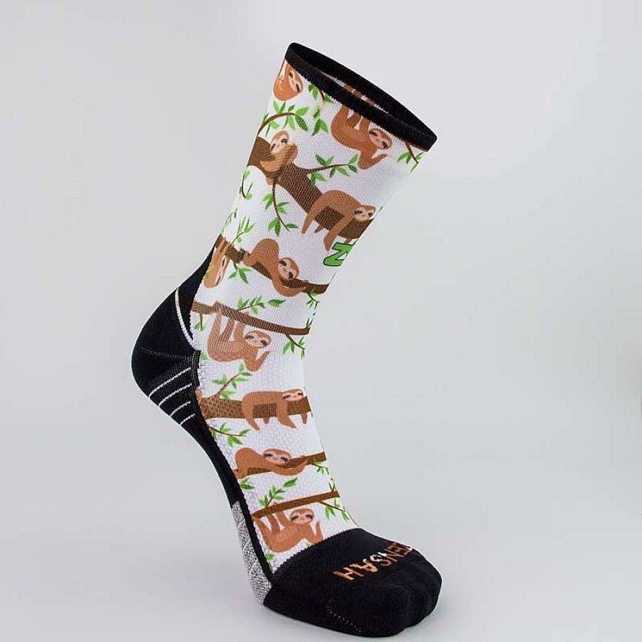 Limited Edition Zensah | Sloths Socks (Mini-Crew) White