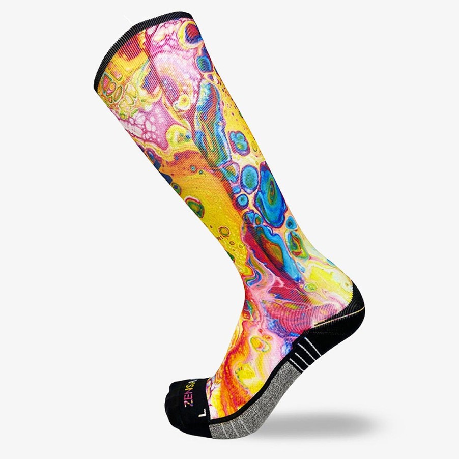 Men Zensah | Abstract Art Compression Socks (Knee-High) Multi