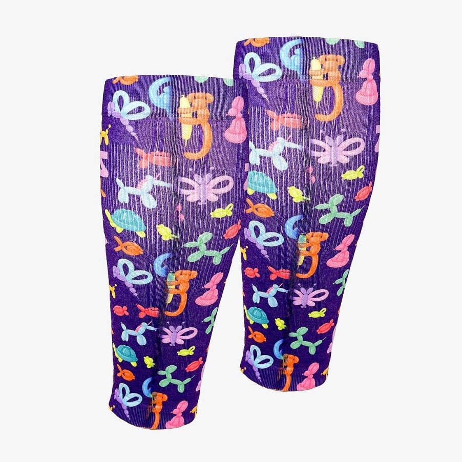 Men Zensah | Balloon Animals Compression Leg Sleeves Purple