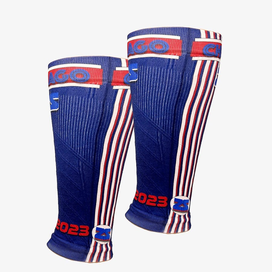 Men Zensah | Old School Chicago Compression Leg Sleeves Navy