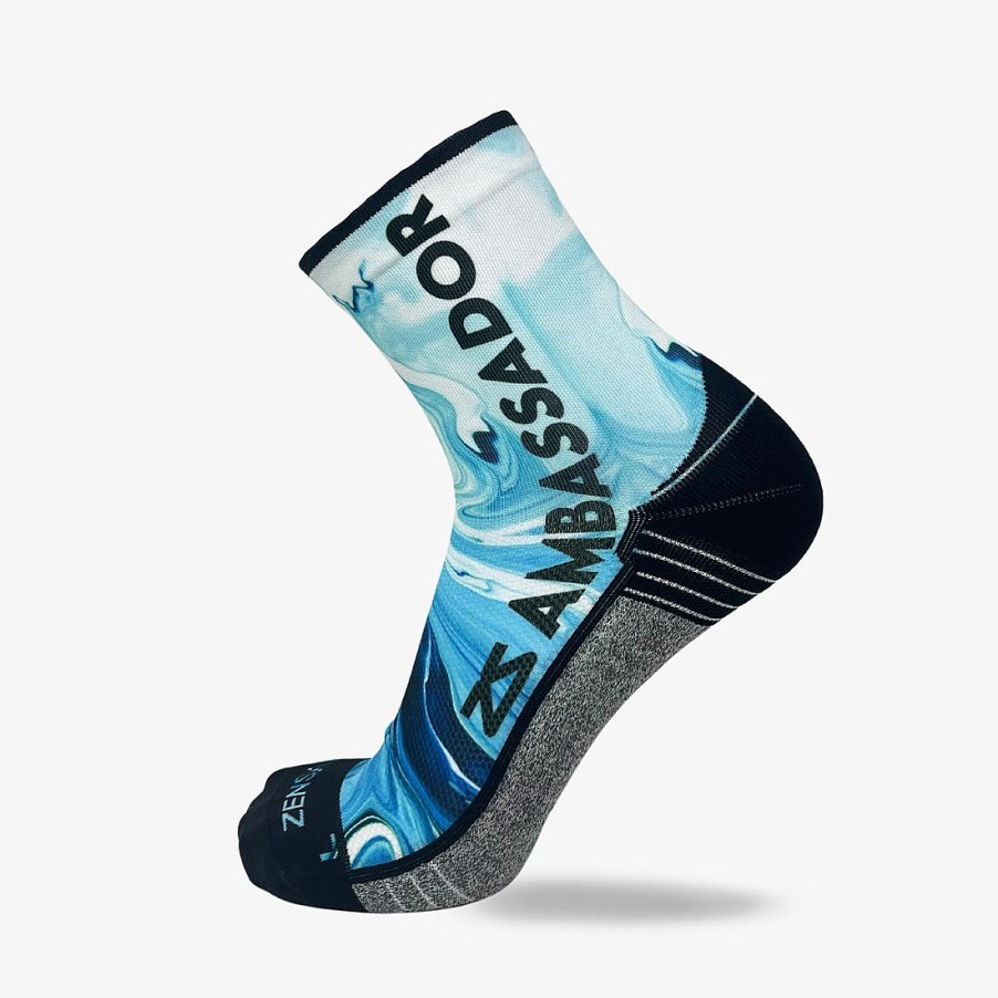 Limited Edition Zensah | 2023 Zs Ambassador Socks (Mini-Crew) Blues