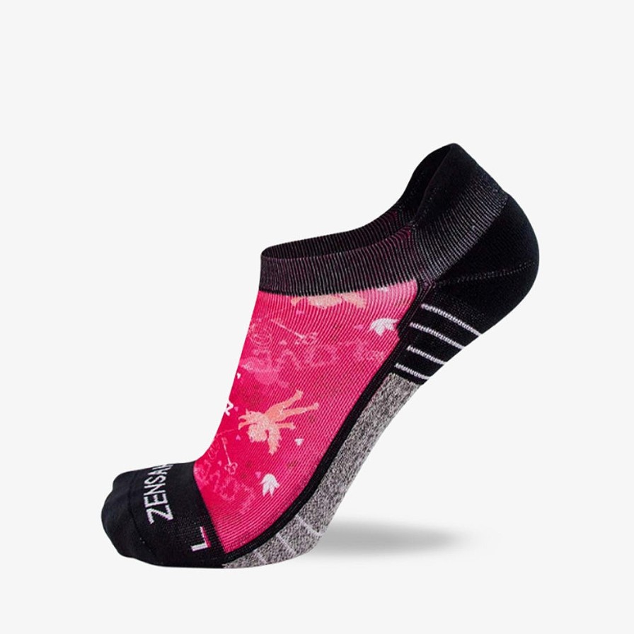 Limited Edition Zensah | Cupid Doodle Valentine'S Socks (No Show) Magenta