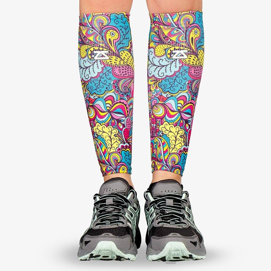 Men Zensah | Groovy Compression Leg Sleeves Summer Bloom