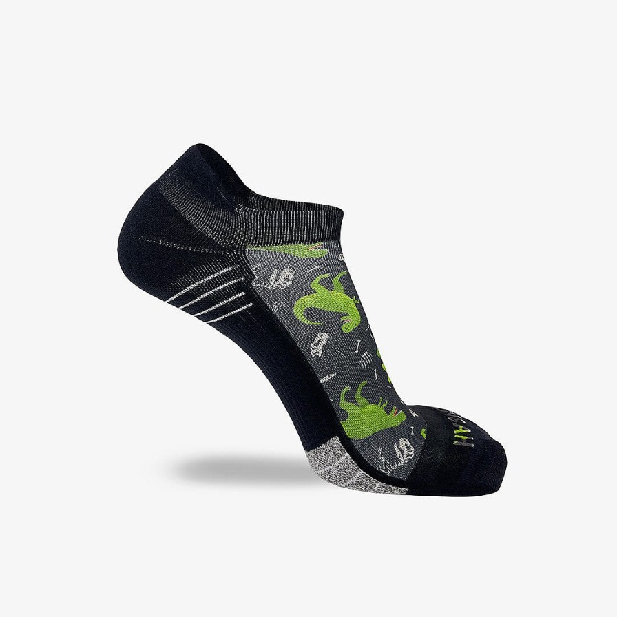 Men Zensah | T-Rex Running Socks (No Show) Charcoal