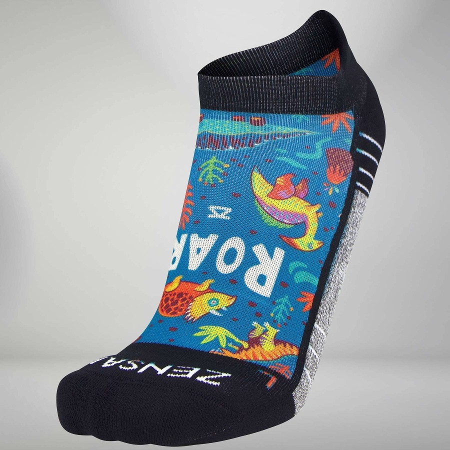 Men Zensah | Dinosaurs Socks (No Show) Teal