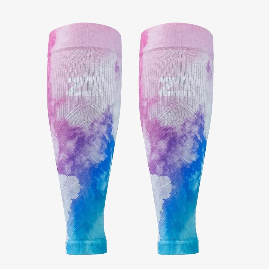 Men Zensah | Colorful Clouds Compression Leg Sleeves Blue/Purple