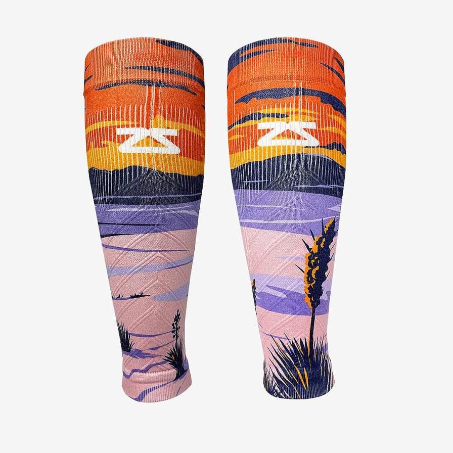 Limited Edition Zensah | Southwest Sands Compression Leg Sleeves Orange/Purple