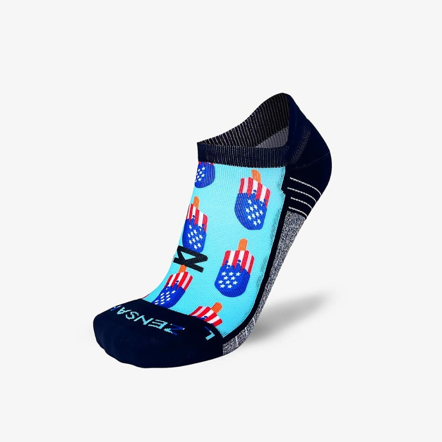 Men Zensah | Usa Ice Cream Bars Running Socks (No Show) Teal