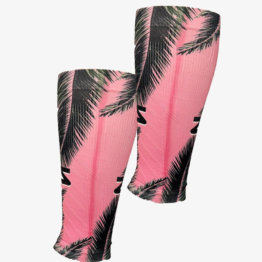 Men Zensah | Jungle Miami Compression Leg Sleeves Rosy