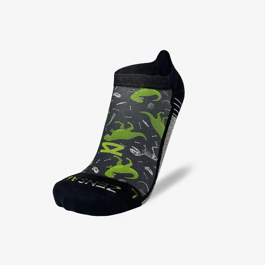 Men Zensah | T-Rex Running Socks (No Show) Charcoal