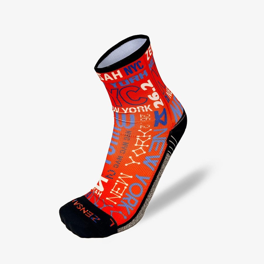 Men Zensah | Busy New York Socks (Mini-Crew) Russet Orange