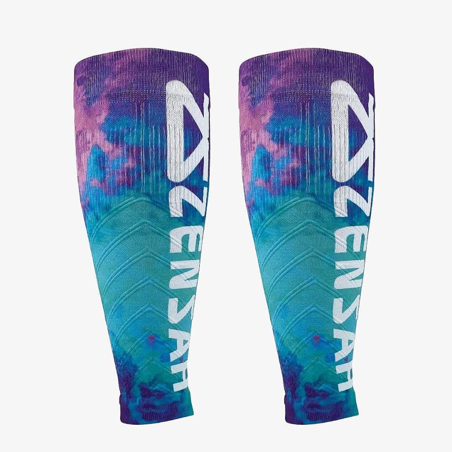 Men Zensah | Zensah Haze Compression Leg Sleeves Blue/Purple