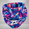 Women Zensah Accessories | Retro Triangles Multi-Use Neck Gaiter & Headwear Blue-Pink