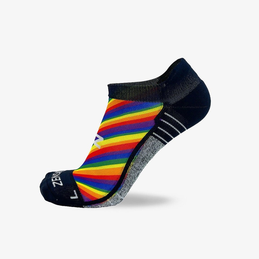 Men Zensah | Rainbow Flag Running Socks (No Show) Multi