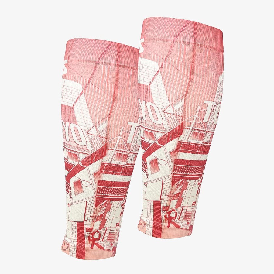 Men Zensah | Tokyo Street Compression Leg Sleeves Red