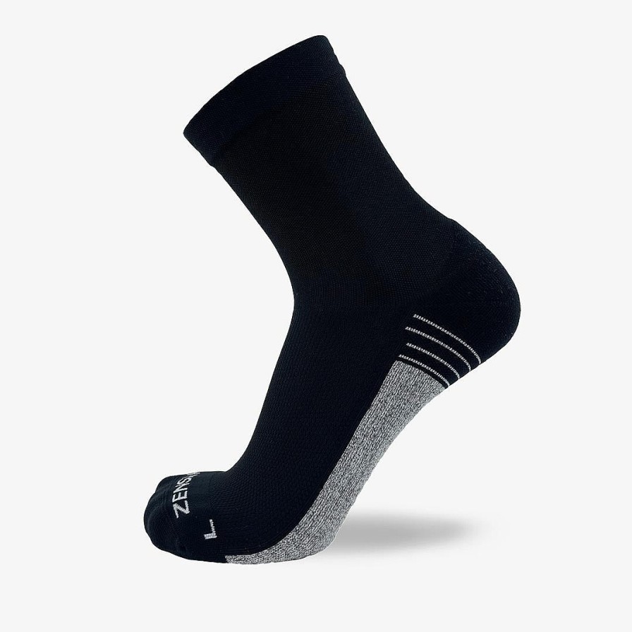 Women Zensah Athletic Socks | Shakeout Socks (Mini Crew) Black