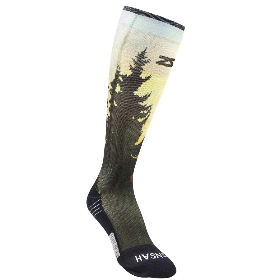 Men Zensah | Mountain Sunset Compression Socks (Knee-High) Gold