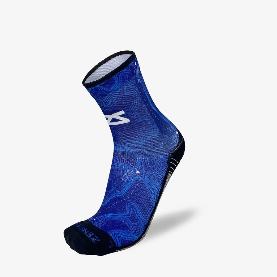 Men Zensah | Topo Trail Socks (Mini-Crew) Sporty Blue