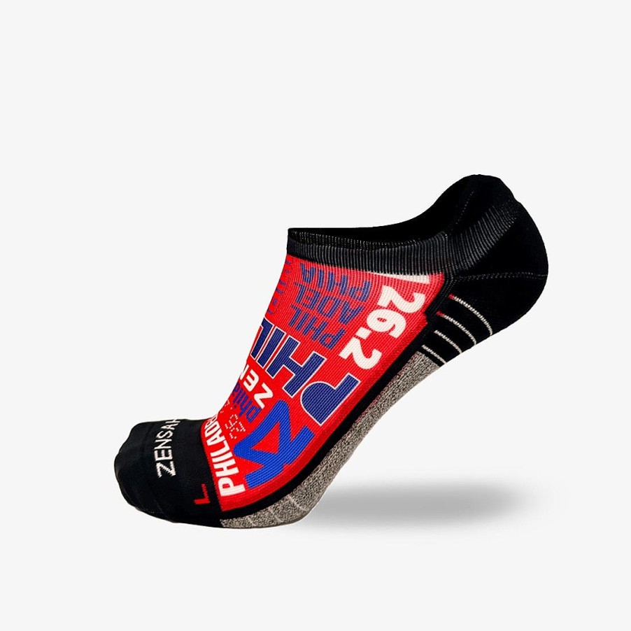 Limited Edition Zensah | Busy Philadelphia Running Socks (No Show) Red