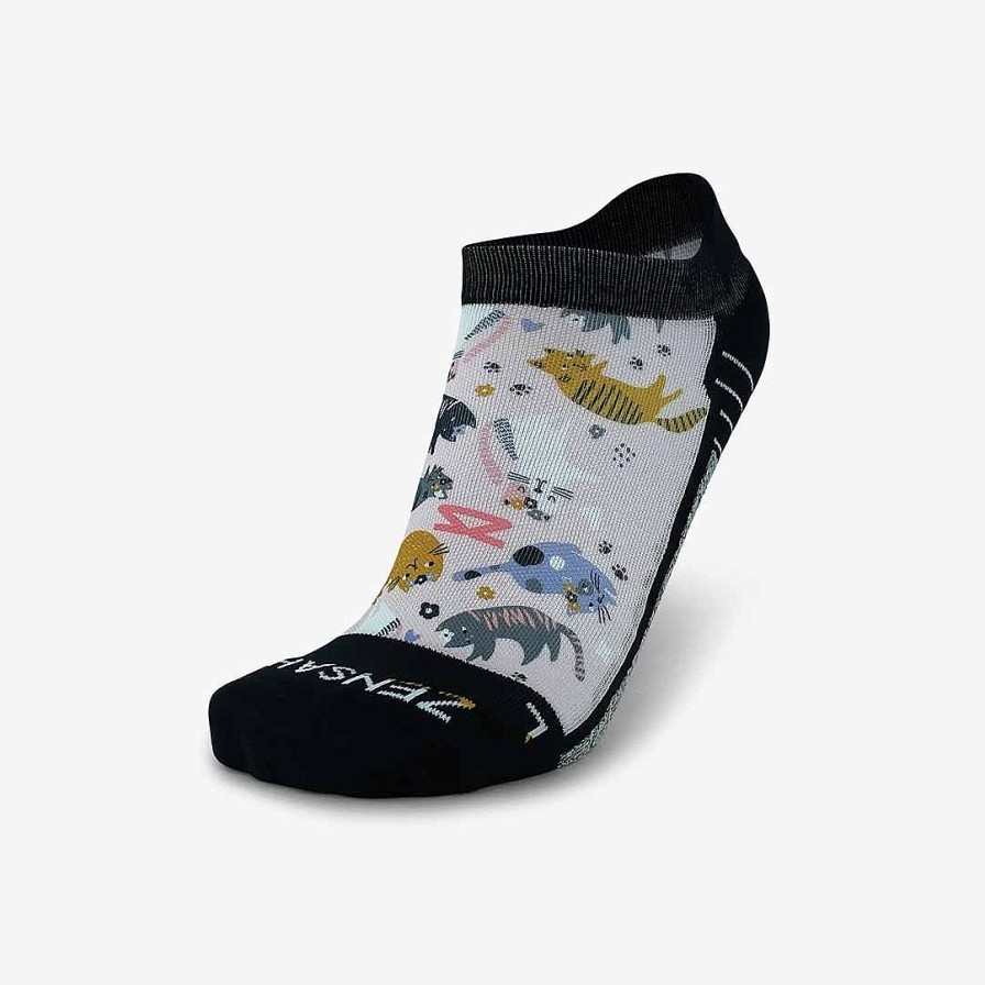 Limited Edition Zensah | Cats Running Socks (No Show) Pink