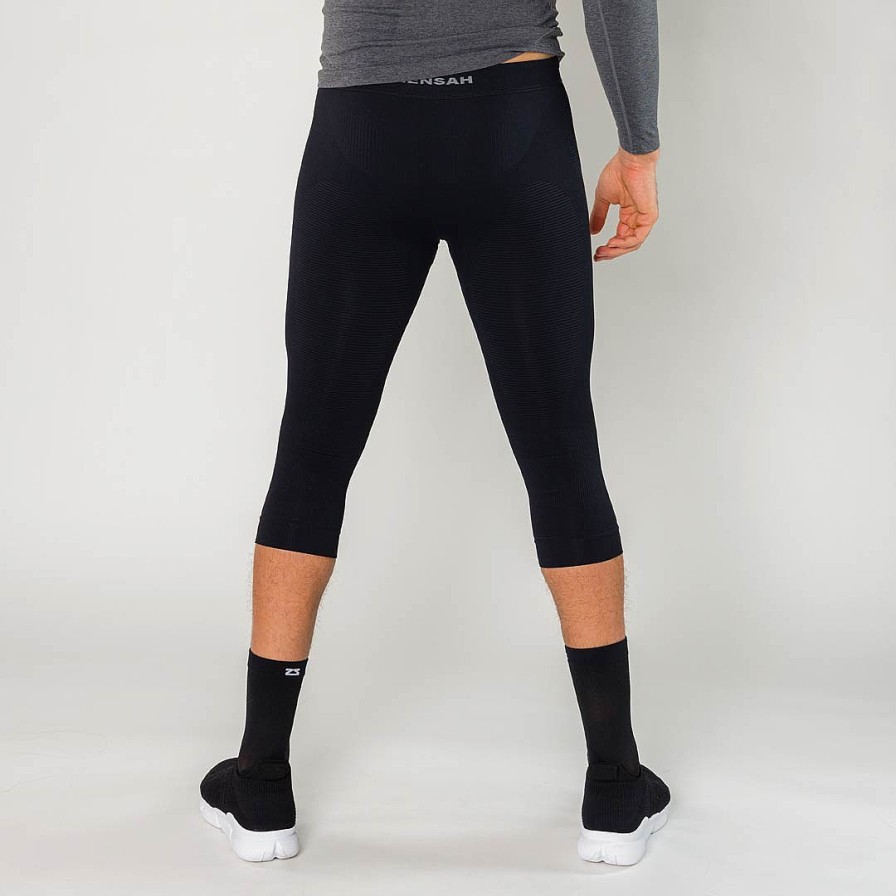 Women Zensah Base Layer & Recovery | Ultra Compression Men'S 3/4 Recovery Leggings Black