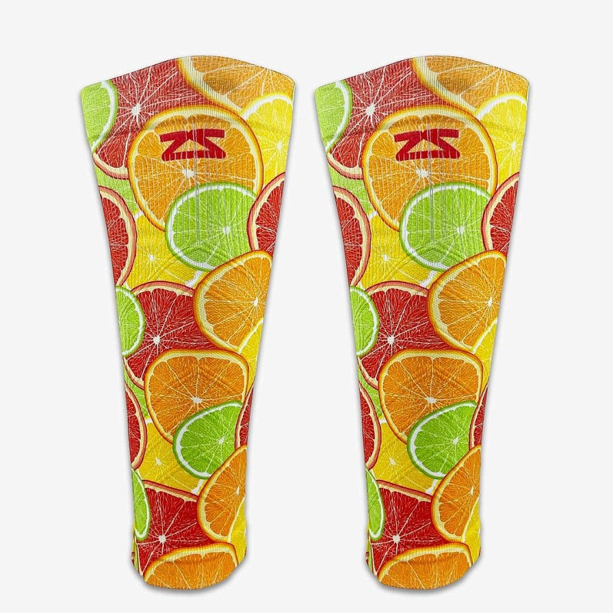 Limited Edition Zensah | Citrus Compression Leg Sleeves Multi