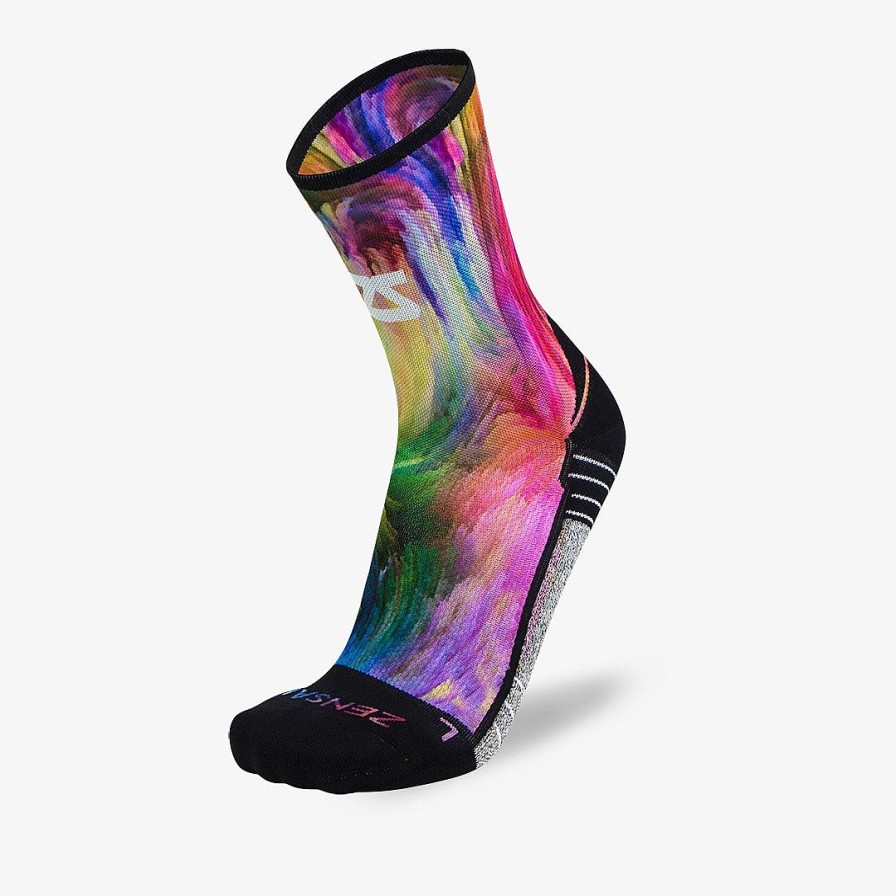 Limited Edition Zensah | Color Explosion Socks (Mini-Crew) Multi