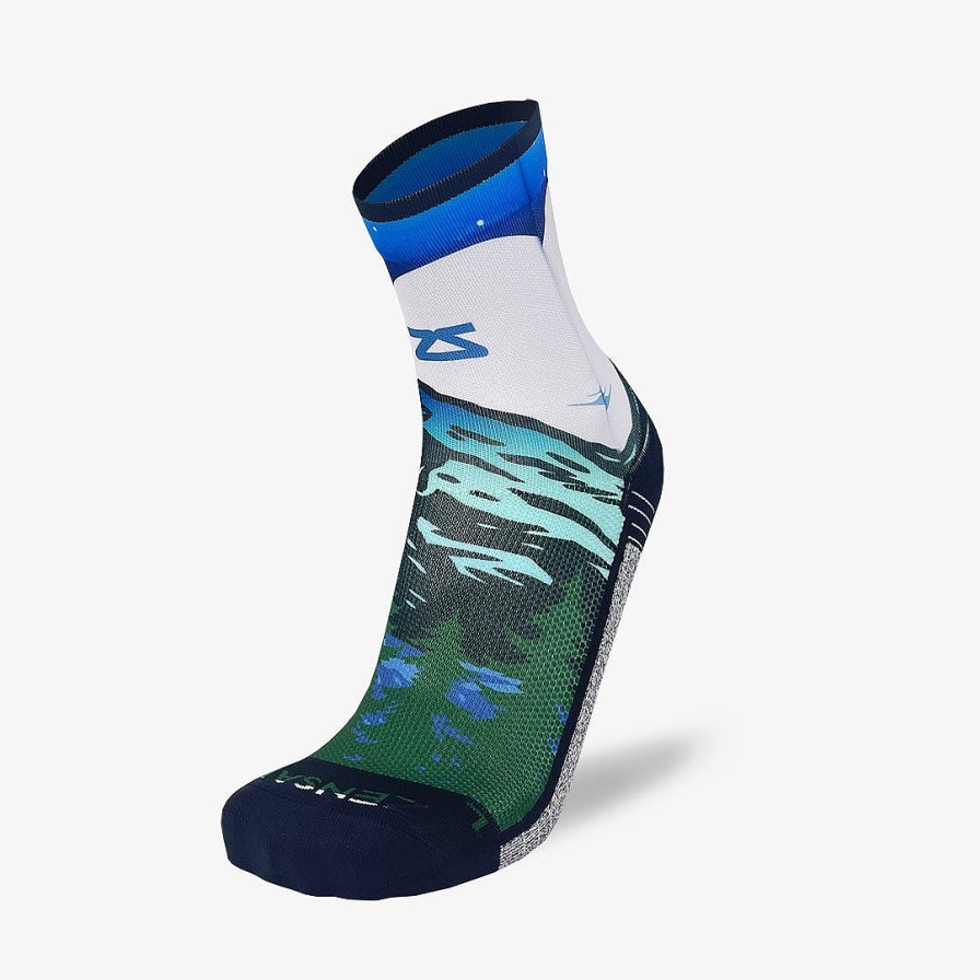 Men Zensah | Mountain Panorama Socks (Mini-Crew) Blues