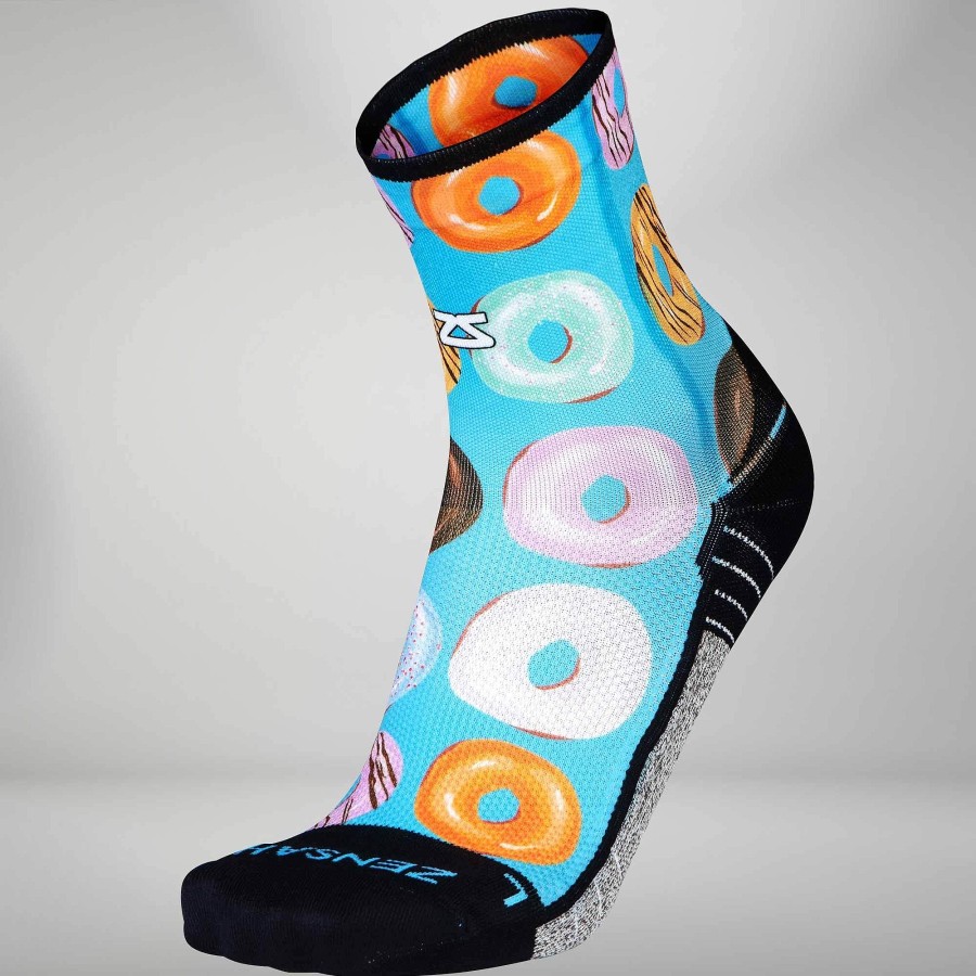 Men Zensah | Donut Running Socks (Mini Crew) Donuts