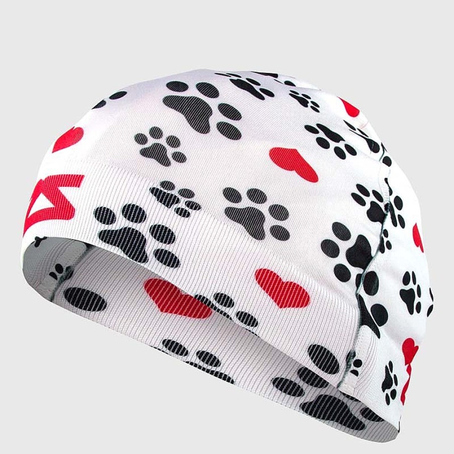 Women Zensah Accessories | Paw Prints Skull Cap Beanie White